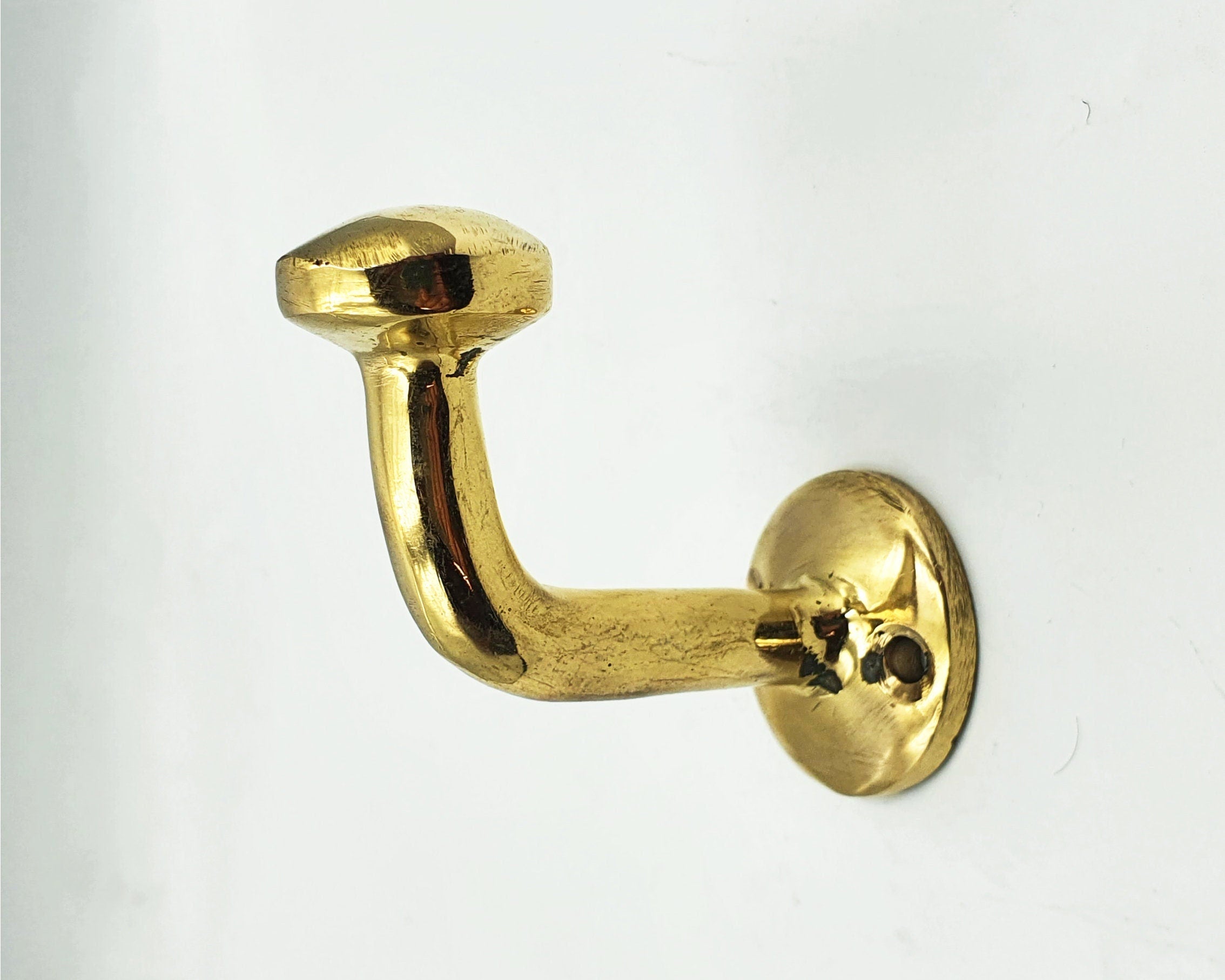 Solid Brass Wall-Mounted Coat Hooks, Unlacquered Bathroom Towel  Hanger